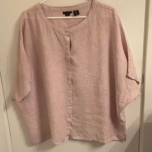 Tahari linen blouse. Size L.